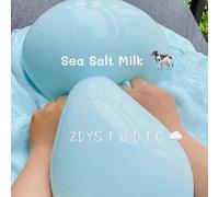 Shein 350ml Cubo jumbo de slime rosa, polvo de fresa soñadora, abrazo de leche azul de arándanos, agua falsa morada, slime de gel de espuma de agua falsa, 1