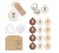 Shein 36 piezas Conjunto de recuerdos para baby shower, suministros para fiesta de revelación de género, espejo de maquillaje portátil y set de peine, regal