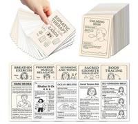 Shein 36 tarjetas de ejercicios somáticos para relajarse, tarjetas de habilidades de afrontamiento de terapia somática para la curación del trauma, práctica