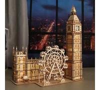 Shein 3D Wooden Puzzle Big Ben Model Kits Desktop Clock DIY Building Blocks Creative Gift Home Decor for Family Unique Christmas Gift