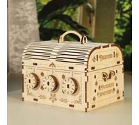 Shein 3D Wooden Puzzle DIY Treasure Box Model Building Kits Brain Teaser Projects for Adult Christmas Gifts