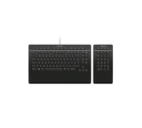 Shein 3Dconnexion Keyboard Pro with Numpad teclado Oficina USB + RF Wireless + Bluetooth QWERTZ Alemán Negro