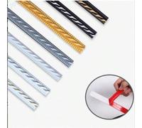 Shein 3m tira decorativa autoadhesiva flexible de PVC para decoración del hogar, tira decorativa para juntas de zócalos y techos, moldura de pared, tira adh