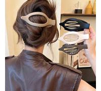 Shein 4/1 pieza Pinzas de pelo grandes para mujer, garras de pelo de plástico ligeras y versátiles de moda, adecuadas para bañarse, lavarse la cara y combin