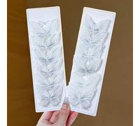 Shein 4/10 piezas/Set Pasadores de pelo con mariposas bordadas de estilo de malla, esenciales para el uso diario y las bodas, con un estilo de hada etéreo.