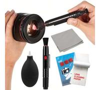 Shein 4/20 piezas Kit de limpieza de cámara, limpiador de lentes profesional para cámaras DSLR, sin espejo, teléfonos inteligentes - Incluye soplador de air