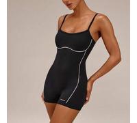 Shein 4.3" FeatherFit™ How Low Can You Go Body de dos tonos con espalda baja, tirantes ajustables y copas removibles para yoga, pilates, estudio y uso en ve