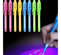 Shein 4/8/10 piezas Bolígrafo mágico invisible con luz UV de colores aleatorios, bolígrafo con mensaje secreto, bolígrafo mágico, marcador, juegos, regalo,