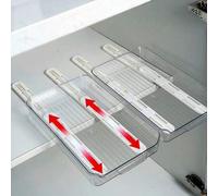 Shein 4/8 piezas Carril deslizante autoadhesivo sin taladro - Carril deslizante para cajón, Carril deslizante para cesta organizadora de cajón, Accesorios p