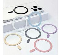 Shein 4 anillos magnéticos resistentes - Adecuados para anillos MagSticker - Anillos magnéticos compatibles con carcasa de cargador inalámbrico MagMagnetic
