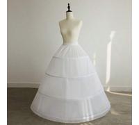 Shein 4 enaguas de acero con aros, enagua para vestido de novia, falda de princesa Lolita ajustable, ropa de otoño para mujer