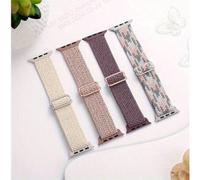 Shein 4 paquetes de lazos solitarios trenzados compatibles con banda de 38 mm, 40 mm, 41 mm, 42 mm, 44 mm, 45 mm, 49 mm para mujeres y hombres, correa de na