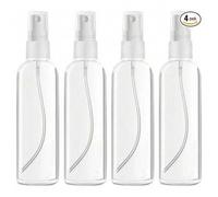 Shein 4 piezas/1 pieza Botella rociadora de viaje - Rocío fino, a prueba de fugas, recipiente de plástico reutilizable, adecuado para cosméticos, aceites es