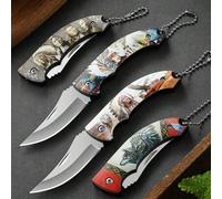 Shein 4 piezas/1 pieza Cuchillo aleatorio para exteriores, cuchillo mini ligero, cuchilla de viaje, adecuado para regalo de padre, Día de San Valentín, amig