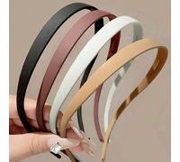 Shein 4 piezas/1 pieza Diademas básicas de unicolor de mujer en negro, beige, caqui y marrón, de estilo minimalista, versátiles y elegantes, adecuadas para