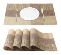 Shein 4 piezas/6 piezas Manteles individuales de vinilo, manteles individuales japoneses de PVC, manteles individuales impermeables antideslizantes y resist