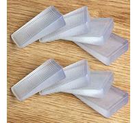 Shein 4 piezas/8 piezas Mini cuñas transparentes, topes de puerta, almohadillas niveladoras de muebles, almohadillas de cuña apilables para mesa, cuñas de p