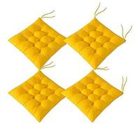Shein 4 PIEZAS Almohadillas suaves para sillas, Almohadillas para asiento de silla con lazos, Cojines para sillas de comedor para jardín, patio, cocina (Ama