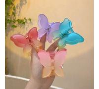 Shein 4 piezas de pasadores de pelo con clip de mariposa de doble capa, súper hada simple en degradado de dos colores para el cruce de frontera, para la par