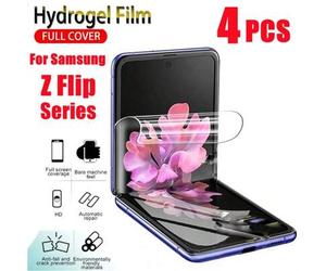 Shein 4 piezas de película protectora de hidrogel HD compatible con Samsung Galaxy Z Flip7 Flip6 Flip5 Flip4 Flip3, película protectora de teléfono (no vidr