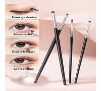 Shein 4 piezas de pinceles de eyeliner de crin de caballo preciso, kit de maquillaje de ojos portátil para crear diversos looks de maquillaje de ojos, esenc