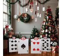 Shein 4 piezas Decoraciones de fiesta con tema de Alicia en el País de las Maravillas, decoración de fiesta de Wonderland, accesorios de la Reina de Corazon