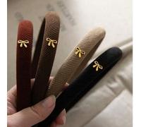 Shein 4 piezas Diademas de punto versátiles de moda para niñas en otoño/invierno, bandas para el cabello delgadas de estilo retro para uso diario