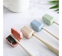Shein 4 piezas Estuche portátil para cepillo de dientes - ¡Mantén tu cepillo de dientes limpio cuando estés de viaje! Soporte para cepillo de dientes, Funda