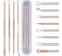 Shein 4 piezas Juego de herramientas para eliminar espinillas y puntos negros, limpieza de poros faciales, productos de cuidado de la piel, spa, autocuidado