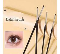 Shein 4 piezas Pinceles de precisión para sombras de ojos y delineador, para mezclar maquillaje, pincel de base, pincel de corrector, pincel de rubor, pince