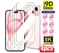 Shein 4 piezas Protector de pantalla de alta definición compatible con iPhone 11, 12, 13, 14, 15, 16, 17 Pro Max, 17 Pro, 17 X, Xs, Xs Max, Xr. Hecho de vid
