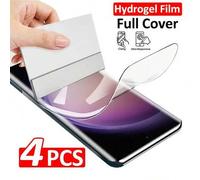 Shein 4 piezas,Protector de pantalla de hidrogel de pantalla completa,Película suave de cobertura completa autorreparable contra micro-arañazos, anti-arañaz