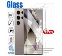 Shein 4 piezas Protector de pantalla de vidrio templado 9H compatible con Samsung Galaxy S25/S25 Ultra/S24/S23/S22/S21/Galaxy A16/A05/A36/A54 5G/A34/A70/A12