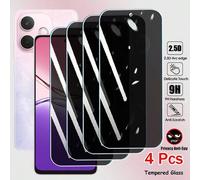Shein 4 piezas Protector de pantalla de vidrio templado de pantalla completa compatible con OPPO Reno A6 A5 A3 Pro A2 Reno 15 14 13 12 FS 15F 15FS 14F 13F 1