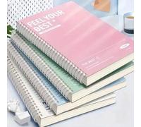 Shein 4 piezas/Set Cuaderno Espiral Tamaño A5 (60/120 Páginas Opcional) Páginas Interiores Rayadas de 7mm Cubierta de Cartón Grueso 6 Colores Notas de Apren