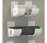 Shein 4 piezas Soporte ajustable para bolsas de basura, adecuado para almacenar bolsas de basura, envoltura de plástico, paraguas, rodillos, estantes para e