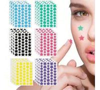 Shein 40 piezas 240 piezas Parches de espinillas faciales que cubren pegatinas de colores, parches de hidrogel, pegatinas decorativas con forma de estrella