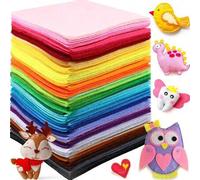 Shein 40 piezas de hojas de fieltro suave de varios colores, excelentes para manualidades DIY, bordado, fieltro de aguja y proyectos de costura, adecuados p