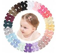 Shein 40 piezas Pasadores de pelo con mariposas de colores apagados, pasadores de pelo de unicolor de moda simple para niñas, accesorios de pelo de color ca