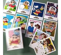 Shein 40 piezas Pegatinas de figuras de anime Smiski, pegatinas lindas, tarjetas Lomo de Crayon Shin-Chan, tarjetas periféricas de anime muy atractivas auto