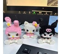 Shein 400 piezas Bloques de construcción de personajes de dibujos animados de Sanrio Hello Kitty, My Melody, Cinnamoroll, Pompompurin, Kuromi - Coleccionabl