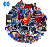 Shein 45 pegatinas oficialmente autorizadas de DC Comics, estilo anime de Superman, Batman y otros superhéroes, resistentes al agua, de vinilo para laptop,