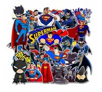 Shein 45 piezas de pegatinas de superhéroes Batman y Superman, diseños cool y garabateados, personalizadas y decorativas para scooter, taza de agua, casco,