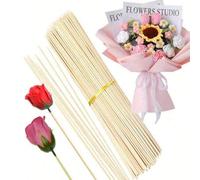 Shein 48 piezas Palillos desechables de bambú de uso múltiple para decoración de fiestas, para malvaviscos, estacas de plantas, pinchos para barbacoa, artes