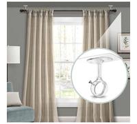 Shein 4pcs/2pcs Soportes para barra de cortina, Soportes para barra de cortina sin taladro para montaje en techo, Barras de fijación de cortina autoadhesiva