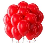 Shein 5/10/12/18 pulgadas Globos de látex mate rojos, 10/30/50/70/90 piezas/paquete, adecuados para graduación, boda, Día de la Independencia, Día de San Va