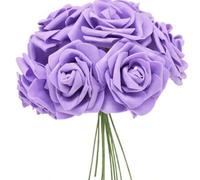 Shein 5/10/15/20/25/30 piezas/Set Flor artificial rosa, flor decorativa simple de espuma de PS para decoración del hogar (Empaque de OPP)