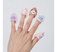 Shein 5-10-20-50-100 piezas Esponja mezcladora de maquillaje de estampado aleatorio, esponja para BB cream, base de maquillaje, corrector, adecuada para cub