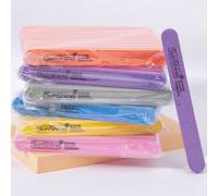 Shein 5/10/20/50pcs Juego de limas de uñas de forma oblonga 0.47 pulgadas de grosor para uñas de gel, esponja lavable, doble cara 100/180, lima de lijado y