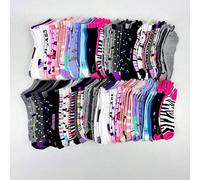 Shein 5/10/20 pares de calcetines aleatorios para niños, calcetines náuticos, con diseños de corazón, rayas, barras, puntos, transpirables, cómodos y suaves